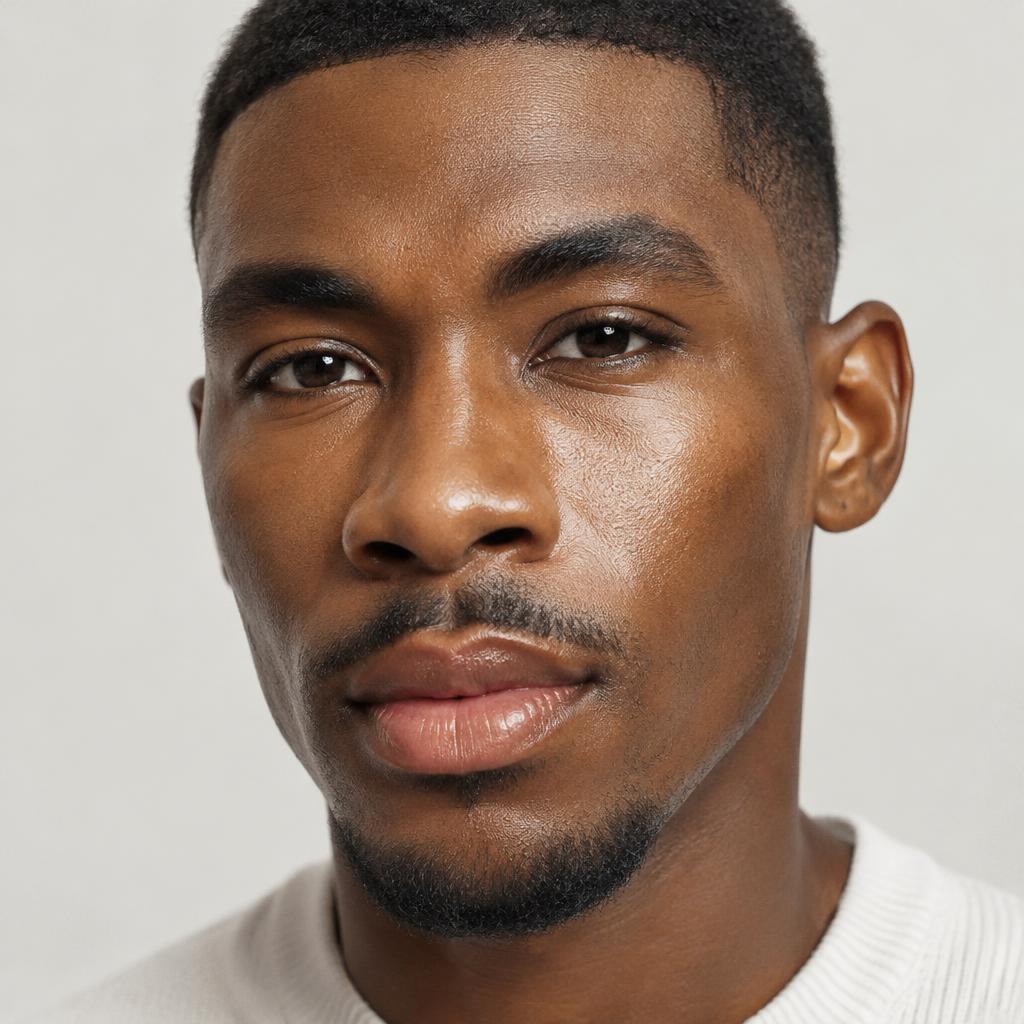 Man with smooth, healthy skin